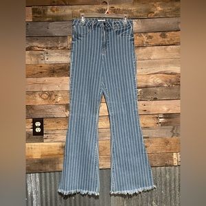High waist flare leg jeans